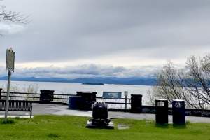 The Burlington Battery Park is a historic landmark overlooking Lake Champlain