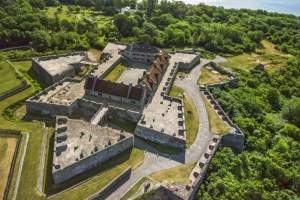Fort Ticonderoga aerial view of the grounds