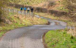 Group cycling across the Yorkshire Wolds