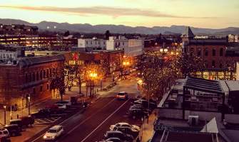 View of Old Town Fort Collins from the Sunset Lounge
