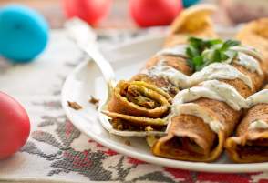 easter dining blintz easter eggs