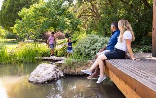 Image of a family at Red Butte Garden