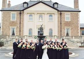 wedding party at Fountain View Mansion