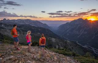 Hiking and Watching a Sunset at Snowbird
