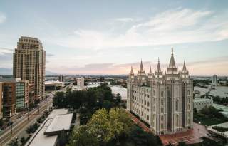 Downtown Salt Lake and Temple
