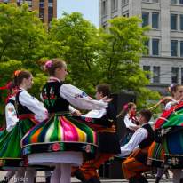 Young Dancers Gather in Brightly Colored Costumes and Dance at Syracuse Polish Fest