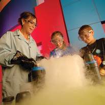 Dry ice activity for kids at the Museum of Science and Technology (MOST)