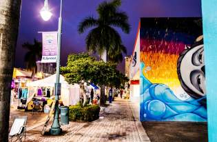 Evening Art Walk in Hollywood Florida