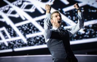 On stage image - Dear England at The Lowry - Gareth Southgate
