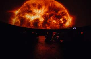 Inside shot of the planetarium go movies