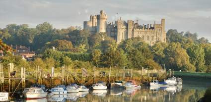 Arundel Castle with the River Arun in the foreground