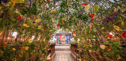 A floral installation at the 2024 Festival of Flowers, Chichester Cathedral