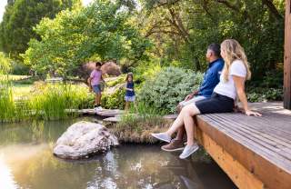 Image of a family at Red Butte Garden