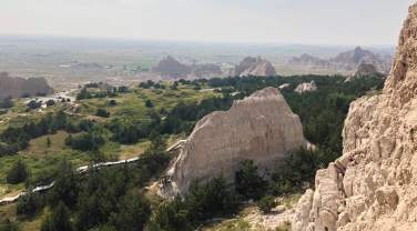 Overlook of Badlands National Park from Notch Trail Lookout