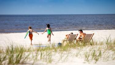 Coastal Mississippi white sand beach