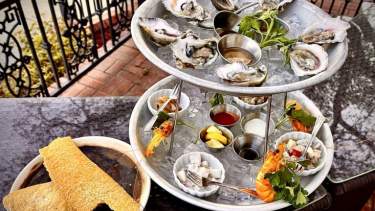 Gulf Seafood Tower at White Pillars Restaurant and Lounge