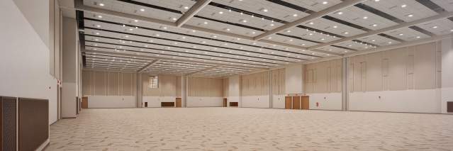 Empty Exhibit Hall Rendering