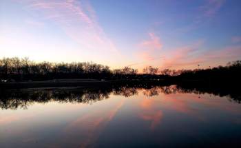 Bonnie Wenk Park at Sunset in the Winter
