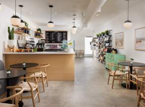 Coffeeism interior, a coffee shop in Palm Springs