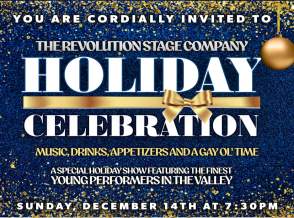 Poster for Revolution stage company holiday celebration show.