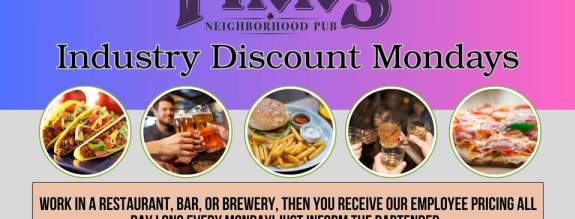 Finn's Industry Discount Mondays