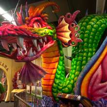 Dragon parade float in the Capitol Park Museum
