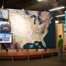 Map exhibit at Capitol Park Museum