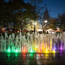 Fountains At The Festival of Lights In Baton Rouge, LA