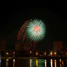 Downtown Fireworks in Beaumont Texas