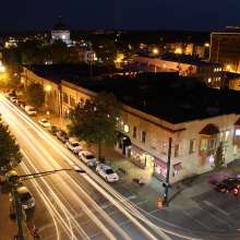 Bloomington at night