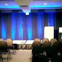 meeting room ready for a presentation