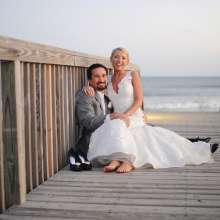 nc-beach-wedding-couple-on-boardwalk