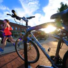 Jogging in downtown Carrboro.JPG