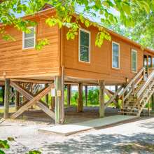 Exterior of a cottage at James Island County Park