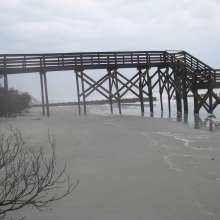 Erosion at Folly Beach County Park