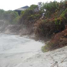 Erosion at Folly Beach County Park