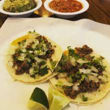 street tacos at La Casa Taqueria