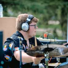 A man playing the drums