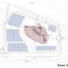 Outline of design for the outdoor venue in Elizabethtown, KY.