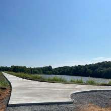A part of the paved path along the Buffalo Connector