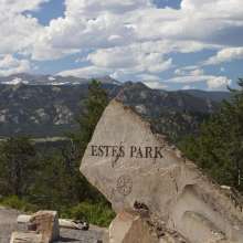 Estes Park Entrance Sign via Hwy 36