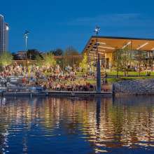 Promenade Park shines at night