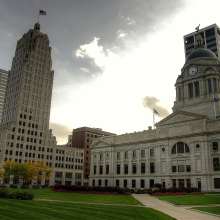 Downtown Skyline from the Courthouse Green