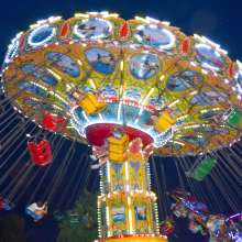 Three Rivers Festival Swings at Night