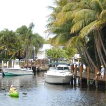 Kayaking along the canals