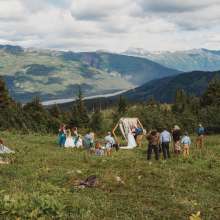 A wedding with a view