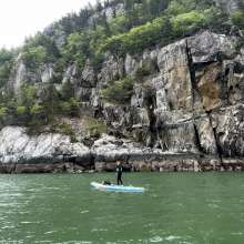Aly Martin paddling to Skagway from Haines