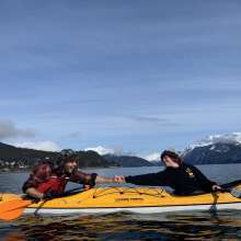 Early spring kayaking in portage cove
