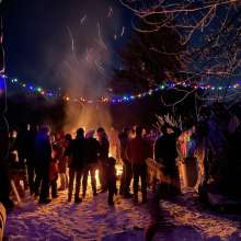 Community coming together for the Lighting of the fort