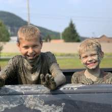 Aftermath of 4th of July mud volleyball pit